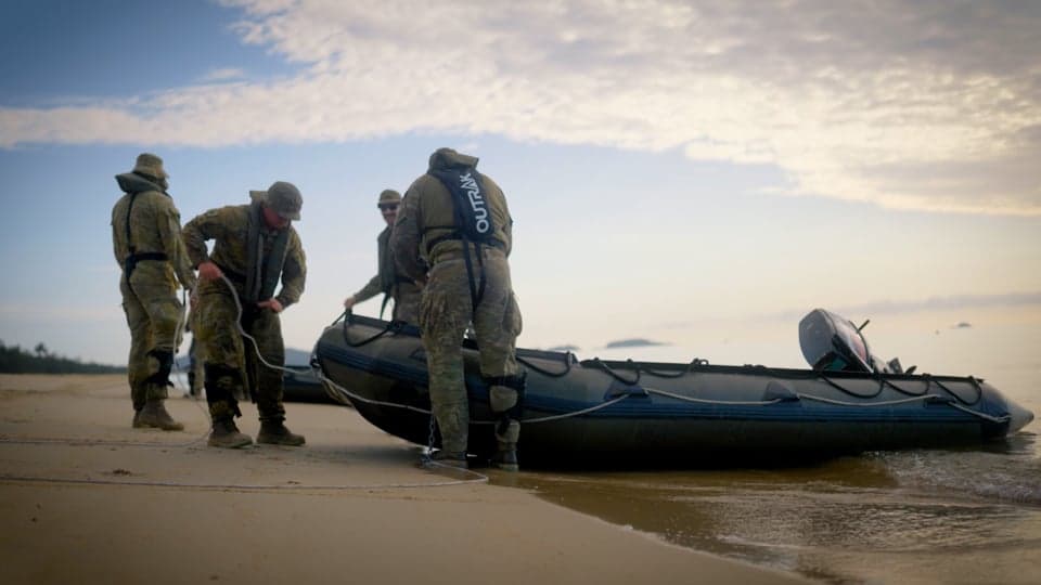 Still from a Australian Army interview and b-roll edit.